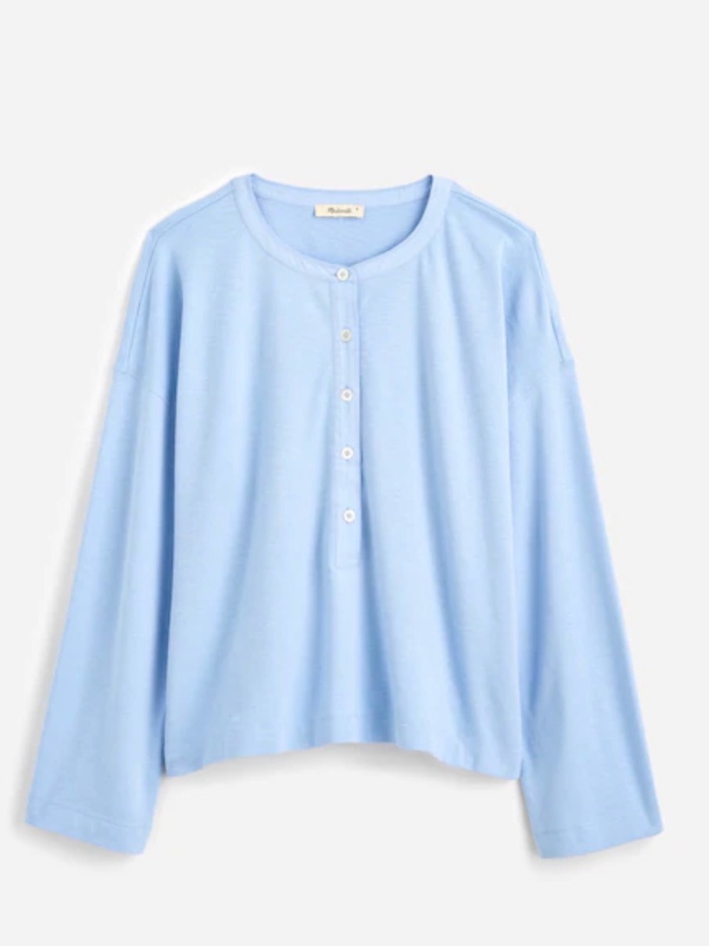 Madewell Henley long sleeve women’s medium peri blue oversized fit
